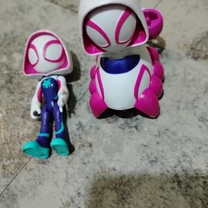Sold    Spider-Themed Action Figure Set - Pink and Blue